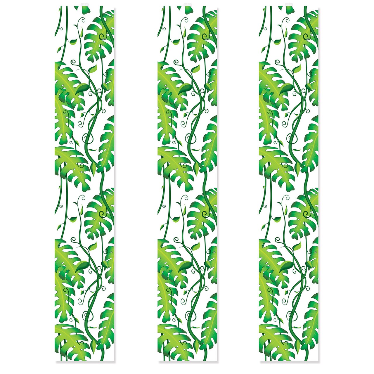 Party Central Club Pack of 12 Green Jungle Vines Hanging Party Panel Decors 6'